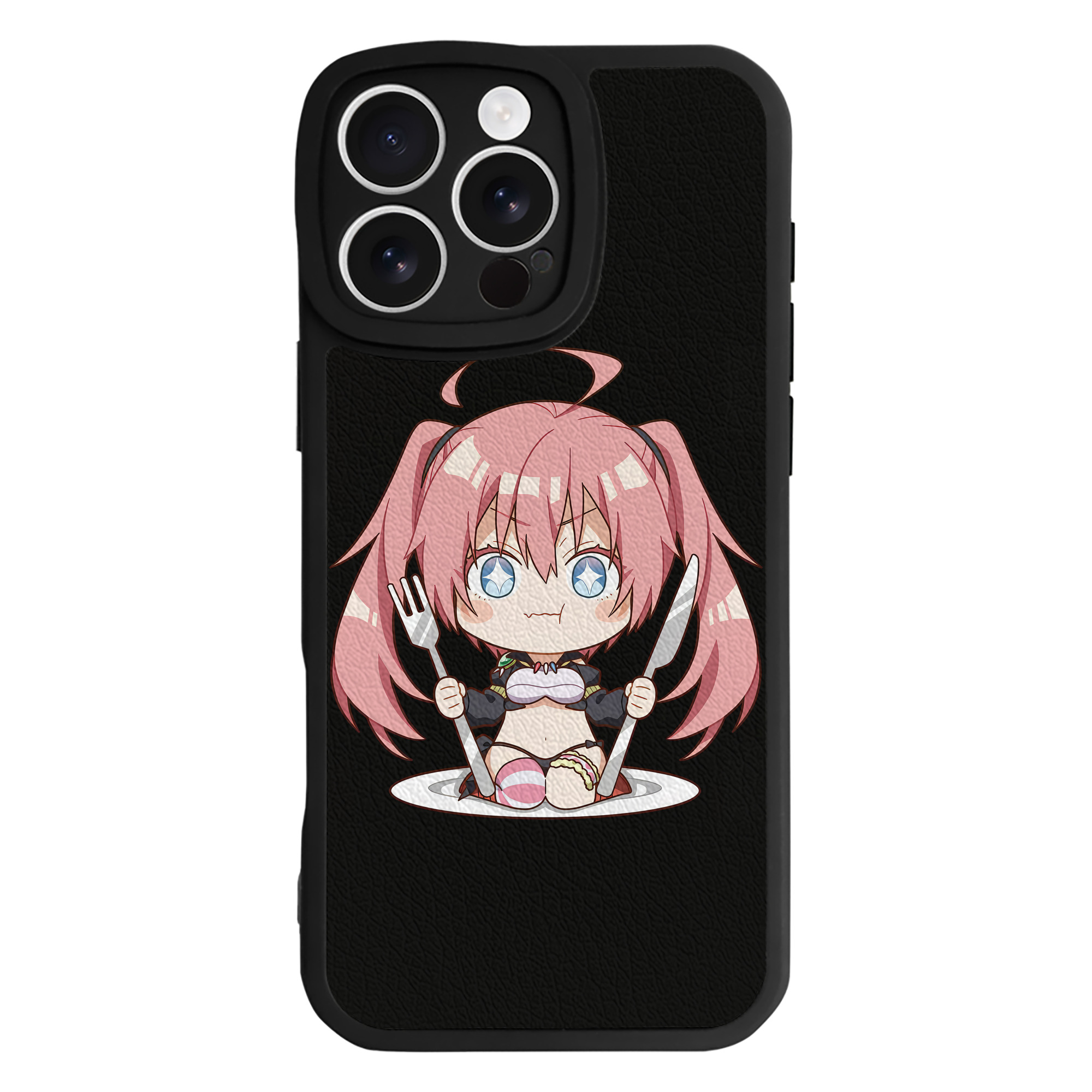 （画像用） 転スラ Regarding Reincarnated to Slime 【iPhone 16シリーズ対応】シリコンスマホケース（レザー調） 材質：シリコン